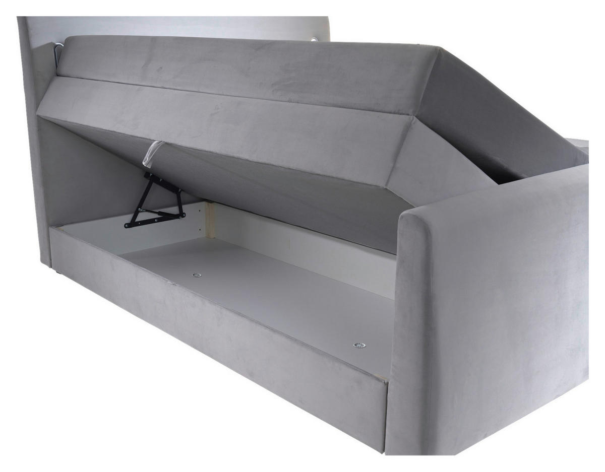 Boxspringbett Lighting hellgrau Liegefläche B/L: ca. 180x200 cm Lighting - hellgrau (181,00/119,00/224,00cm)