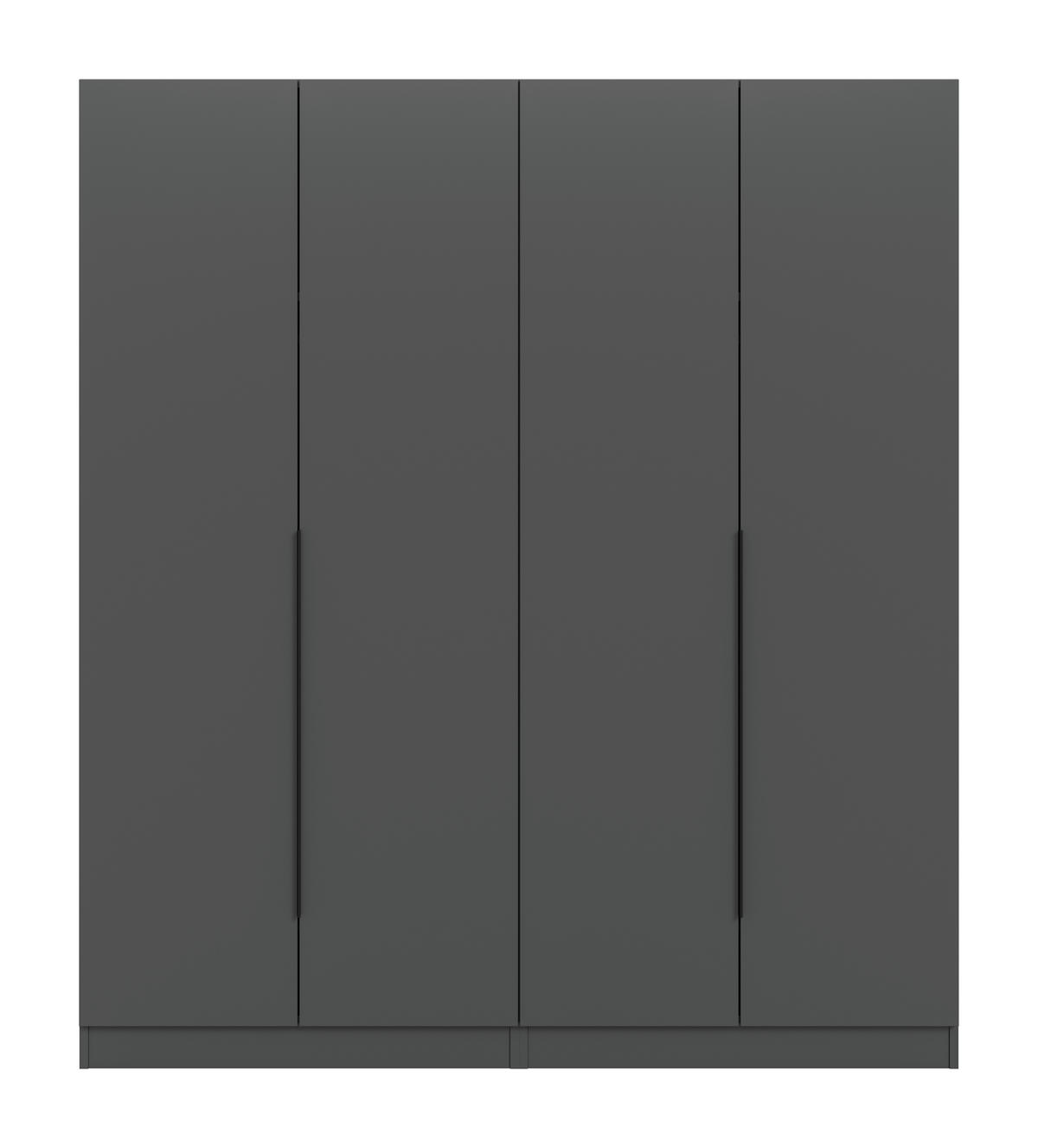 Kleiderschrank KOPENHAGEN anthrazit B/H/T: ca. 160x181x52 cm KOPENHAGEN - anthrazit (160,00/181,00/52,00cm) - xonox.home