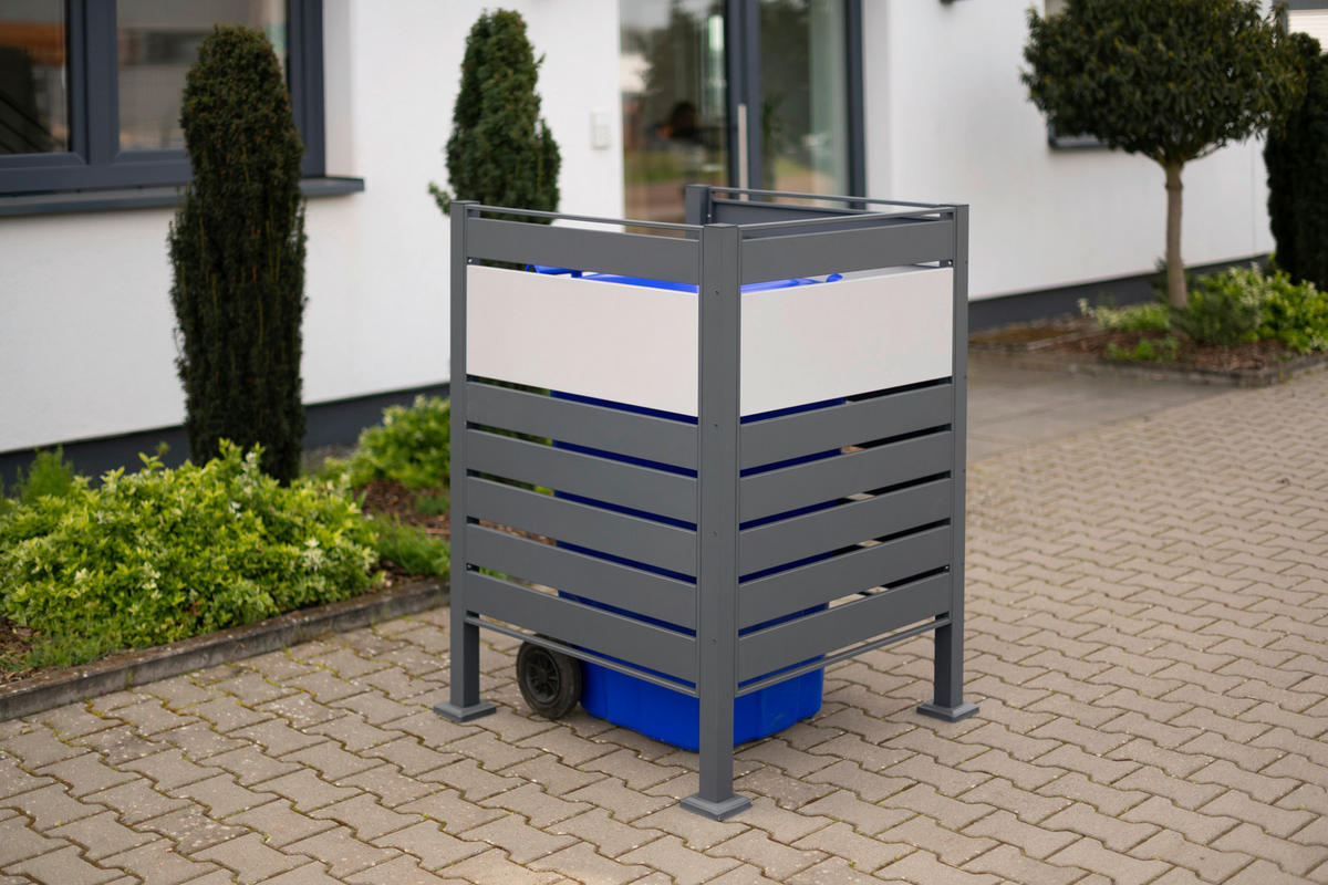 Westmann MülltonnenverkleidungBox Planum Box Planum - weiß/anthrazit (90,00/90,00/120,00cm) - Westmann
