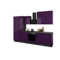 artego Küchenblock Sigma violett B/T: ca. 310x60 cm Sigma - Graphit/violett (310,00/60,00cm) - artego