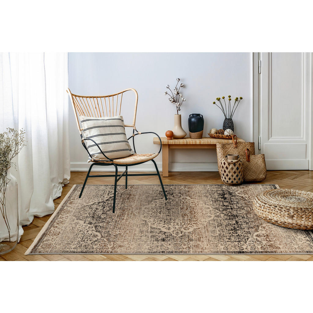 Thumbnail - Kayoom Kurzflorteppich Charin 725 beige B/H/L: ca. 160x0,35x230 cm