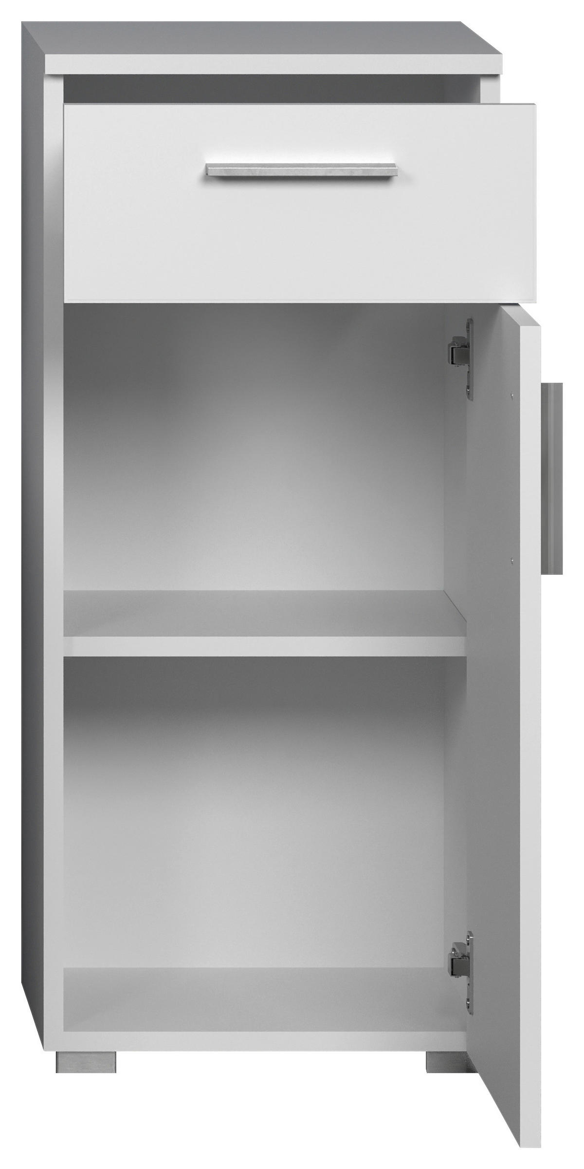 Stauraumelement Wons weiß Hochglanz weiß matt B/H/T: ca. 37x83x31 cm Wons - weiß (37,00/83,00/31,00cm) - Trendteam