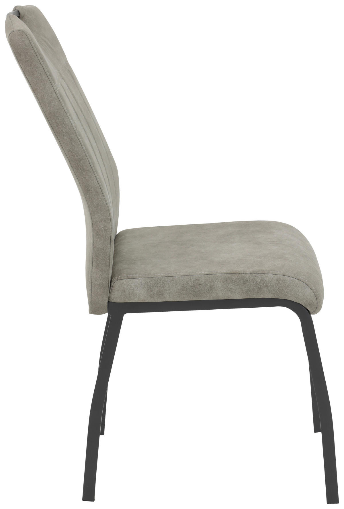 Stuhl 4er Set ELIF III grau Vintage grau Microfaser Metall B/H/T: ca. 44x96x64 cm 4er Set ELIF III - grau (44,00/96,00/64,00cm) - Hela