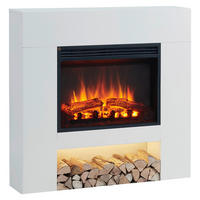 Balderia Elektrischer-Kamin weiß B/H/T: ca. 94,3x92,2x20 cm ca. 2000 W Elektro-Kamin Chloe - weiß (94,30/92,20/20,00cm) - Balderia