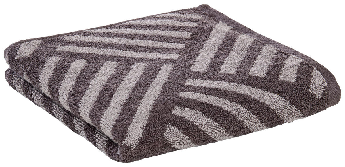 Handtuch Handtuch_Jacquard Parkett - grau (50,00/100,00cm)