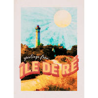 Komar Poster Vintage Travel le de Ré Leuchtturm B/L: ca. 50x70 cm Vintage Travel le de Ré - (50,00/70,00cm) - Komar