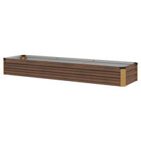 Outsunny Hochbeet braun Stahl B/H/L: ca. 60x30x240 cm Hochbeet - braun (240,00/60,00/30,00cm) - Outsunny