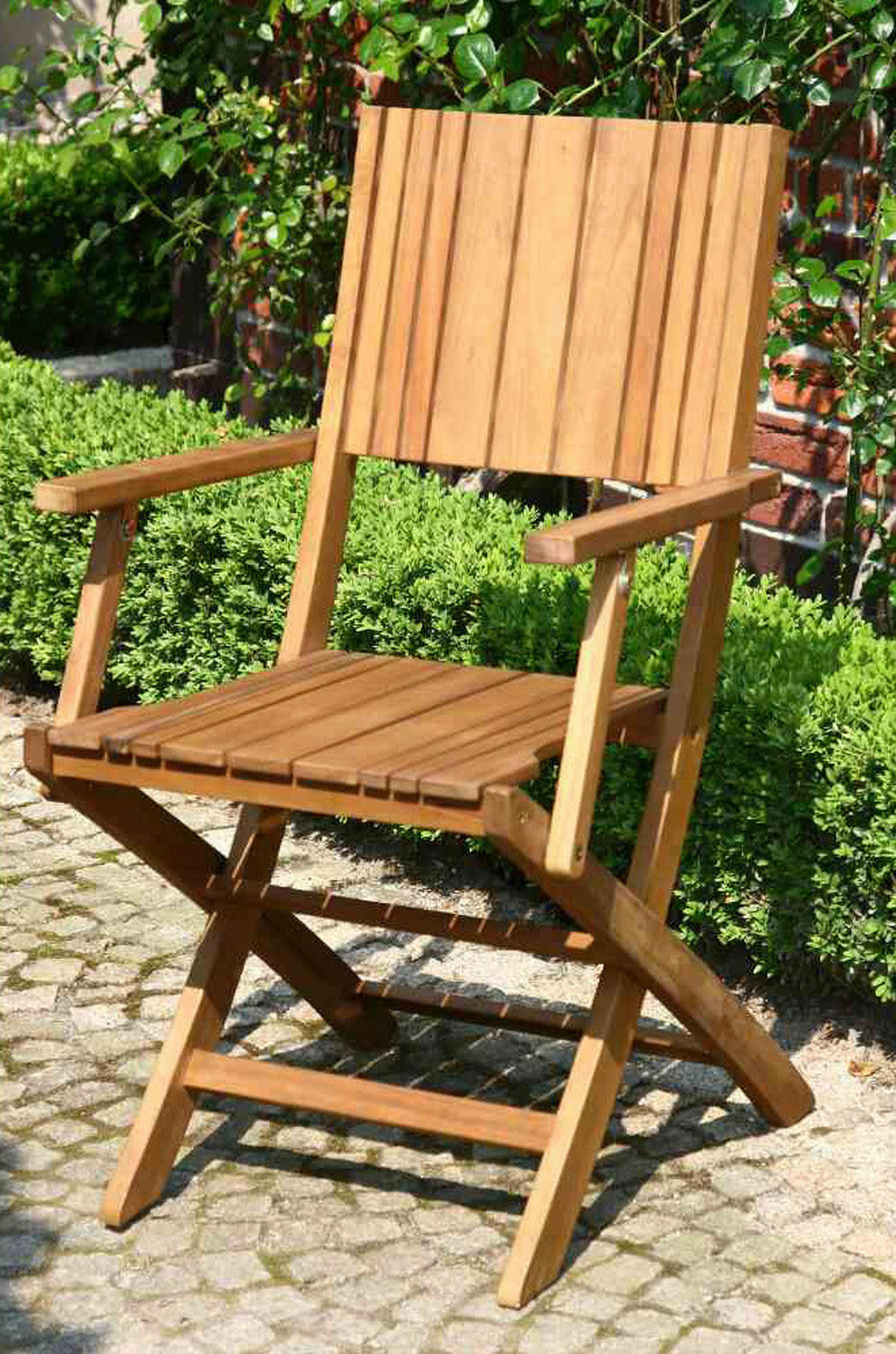 Gardamo Klappsessel FALUN beige Akazie FALUN - beige - Gardamo