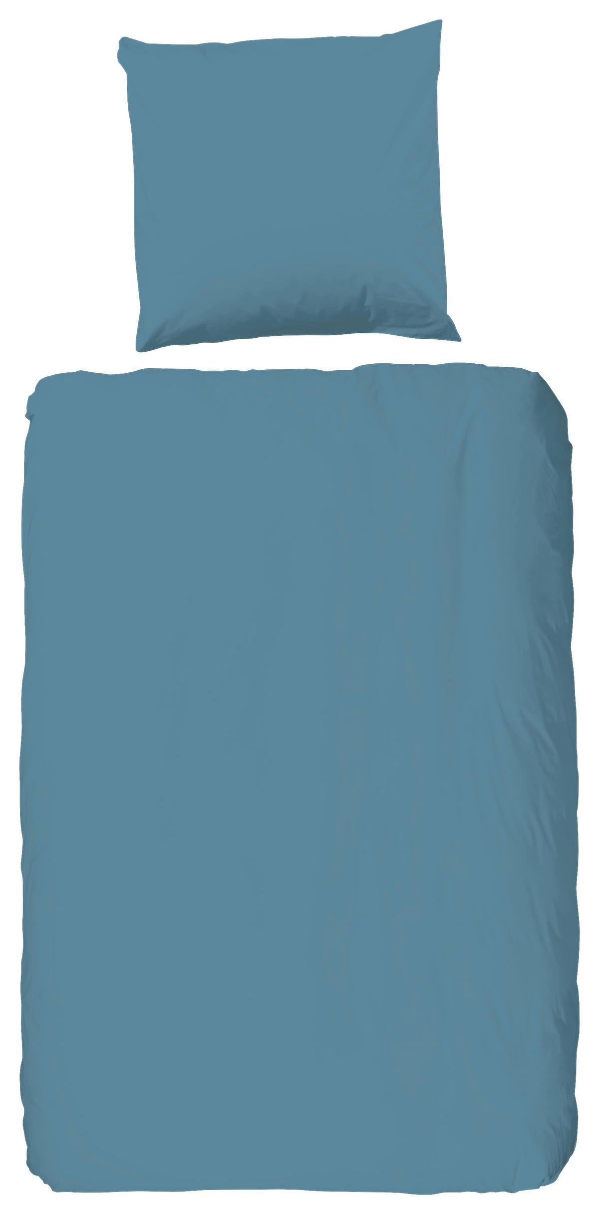 Baumwoll Bettwäsche Bettwäsche-Baumwolle_uni blau - blau (135,00/200,00cm) - Good Morning