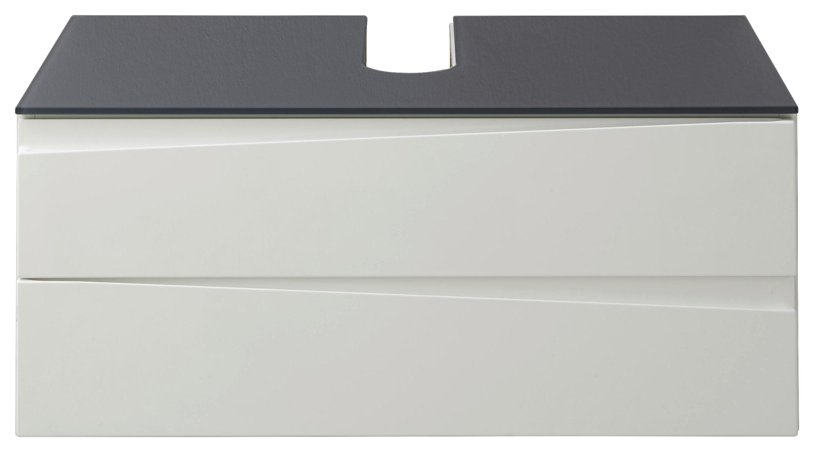 Waschplatz SHAPE grau weiß Hochglanz B/H/T: ca. 80x33x47 cm SHAPE - weiß/grau (80,00/33,00/47,00cm) - byLIVING