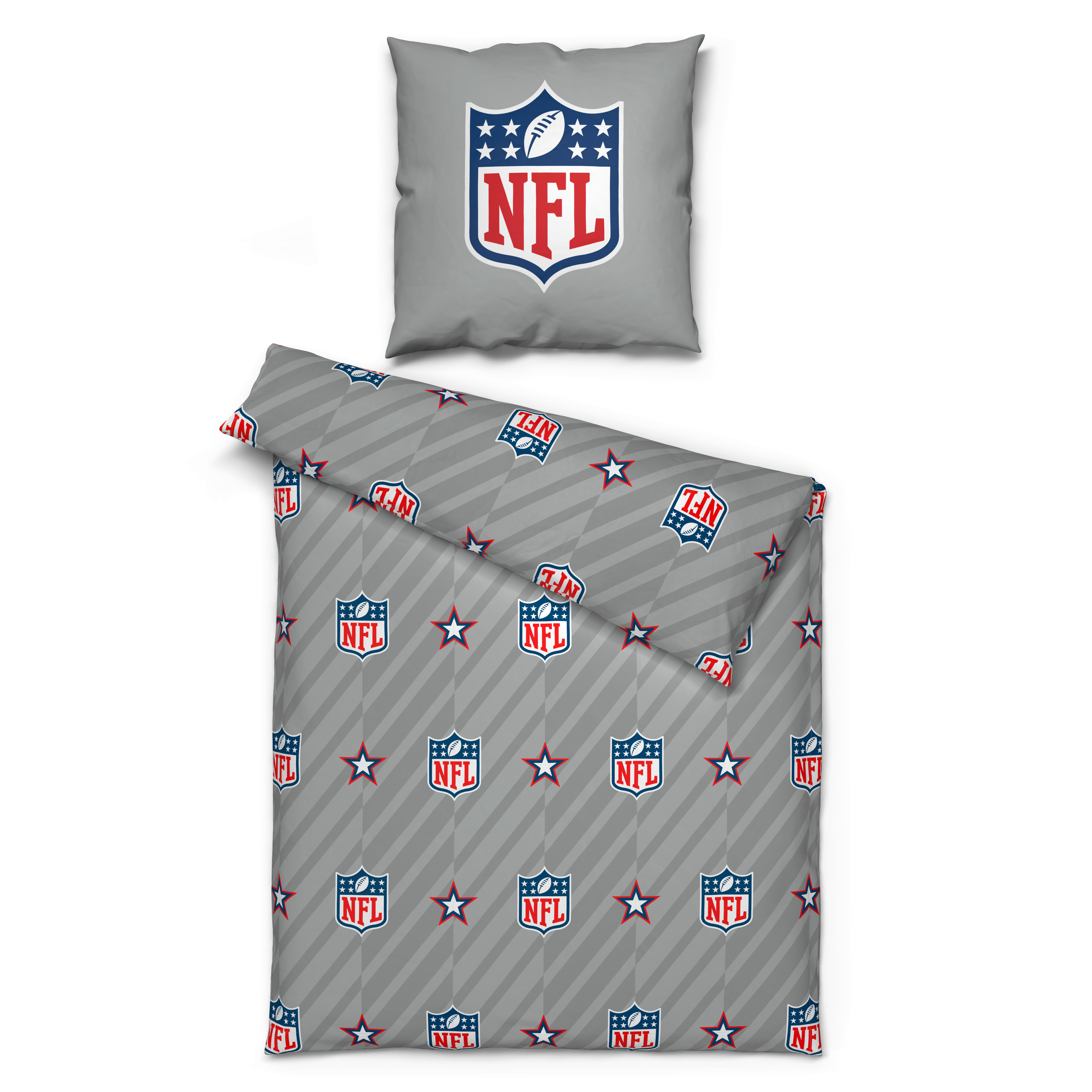 Microfaser Bettwäsche NFL NFL - weiß/rot (135,00/200,00cm) - NFL