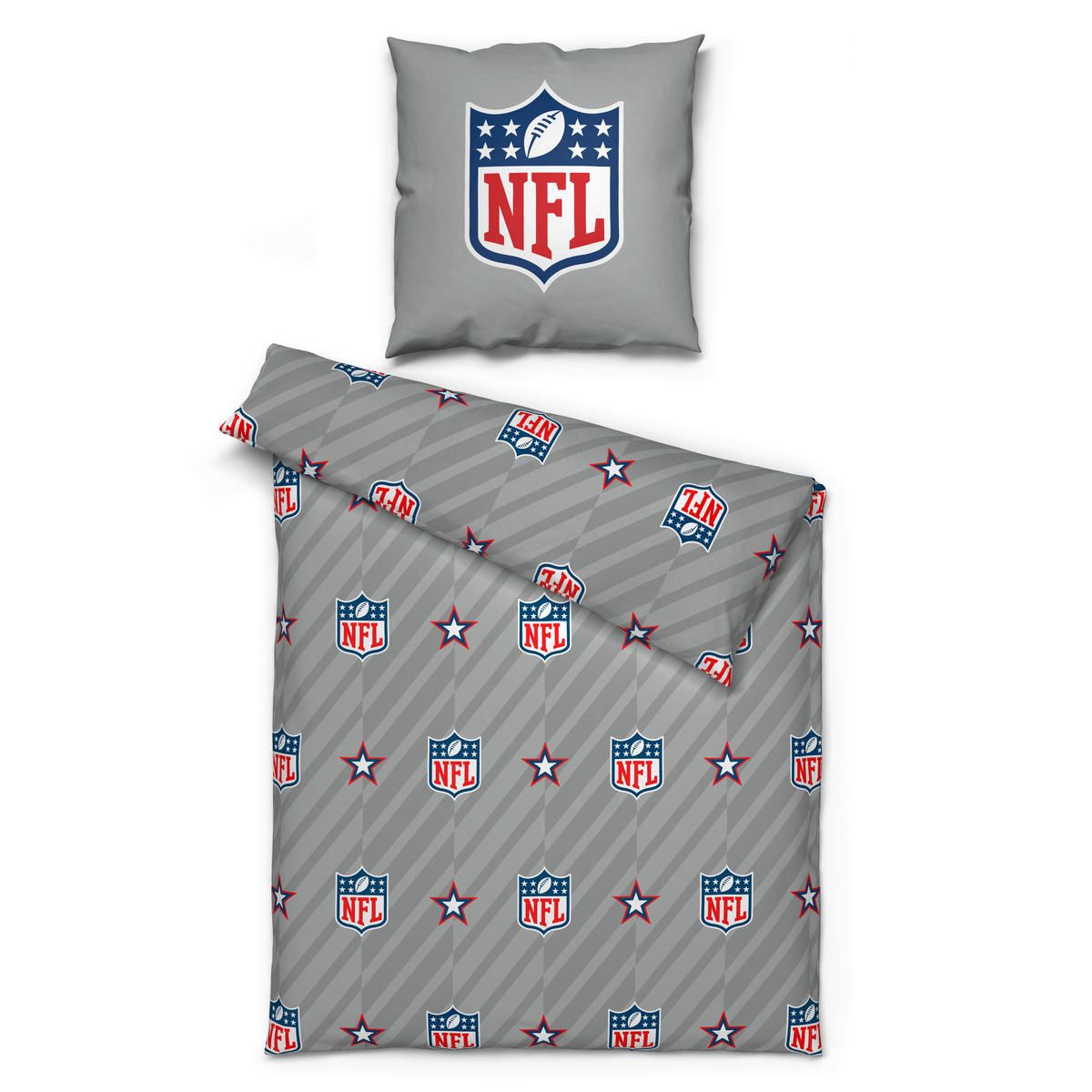 Microfaser Bettwäsche NFL NFL - weiß/rot (135,00/200,00cm) - NFL
