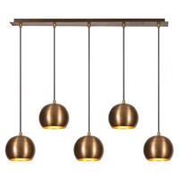 Opviq Pendelleuchte B/H/T/L: ca. 15x108x15x85 cm E27 5 Brennstellen Sivani - (85,00/15,00/108,00cm) - Opviq