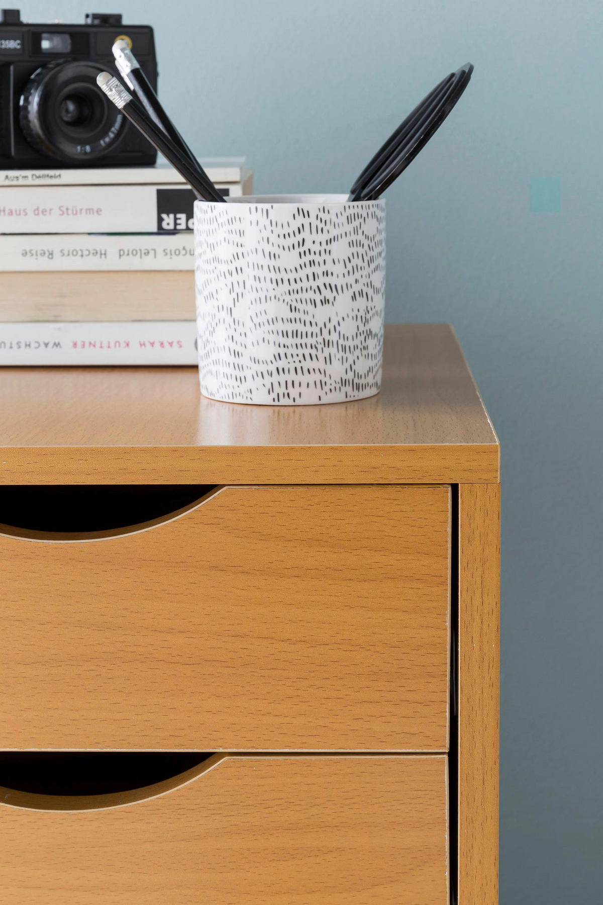 Rollcontainer braun Spanplatte B/H/T: ca. 33x64x38 cm Rollcontainer - braun (33,00/64,00/38,00cm) - Wohnling