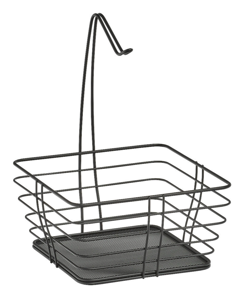 Zeller Obstkorb schwarz Metall B/H/L: ca. 27x36x27 cm Obstkorb - schwarz (27,00/27,00/36,00cm) - Zeller