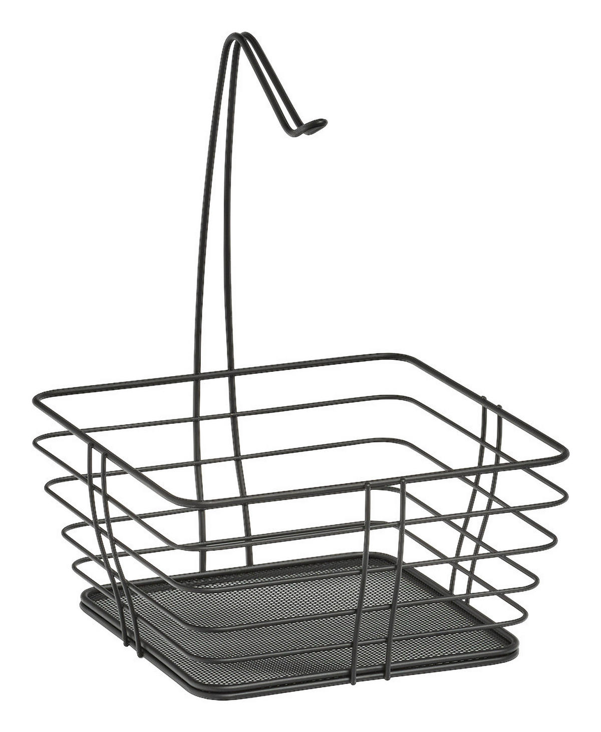 Zeller Obstkorb schwarz Metall B/H/L: ca. 27x36x27 cm Obstkorb - schwarz (27,00/27,00/36,00cm) - Zeller