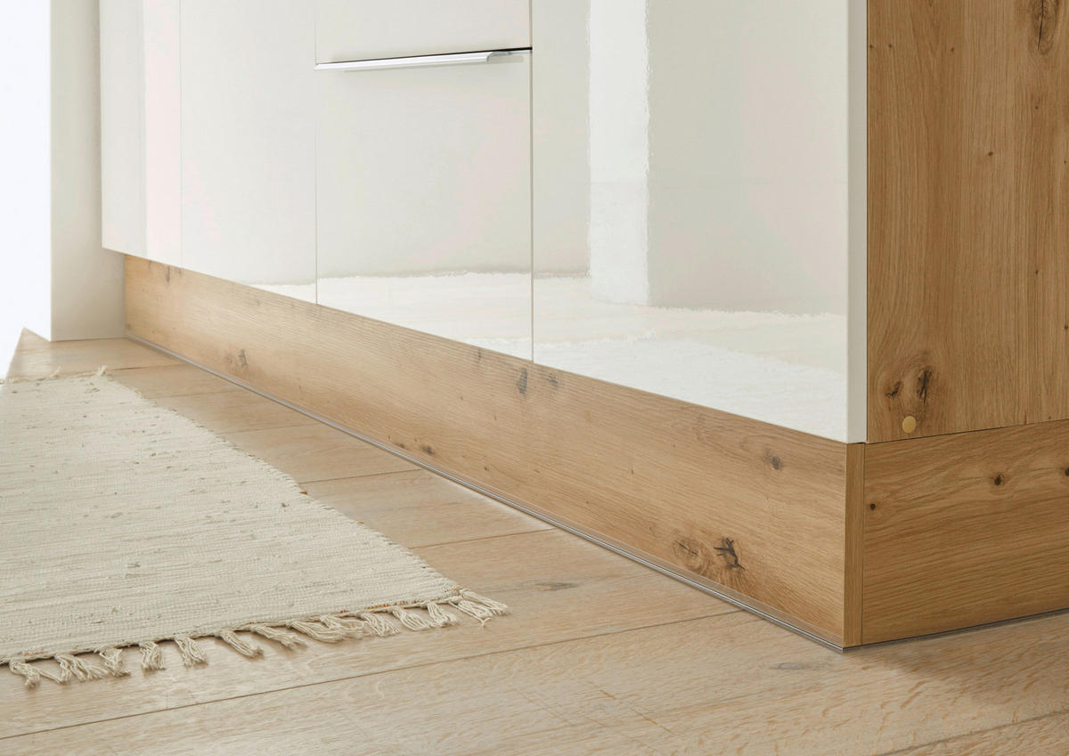 Respekta Winkelküche Marleen weiß Hochglanz B/H/T: ca. 250x211x170 cm Marleen - Eiche/weiß (250,00/211,00/170,00cm) - Respekta