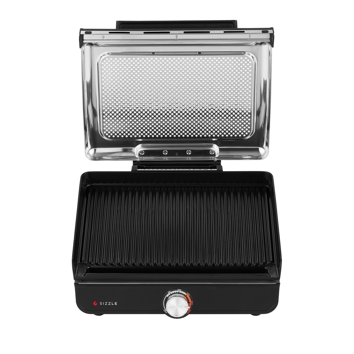 Ninja Grillplatte schwarz Edelstahl Aluminium B/H/L: ca. 7x13x37,5 cm Sizzle GR101EU - schwarz (37,50/7,00/13,00cm) - Ninja