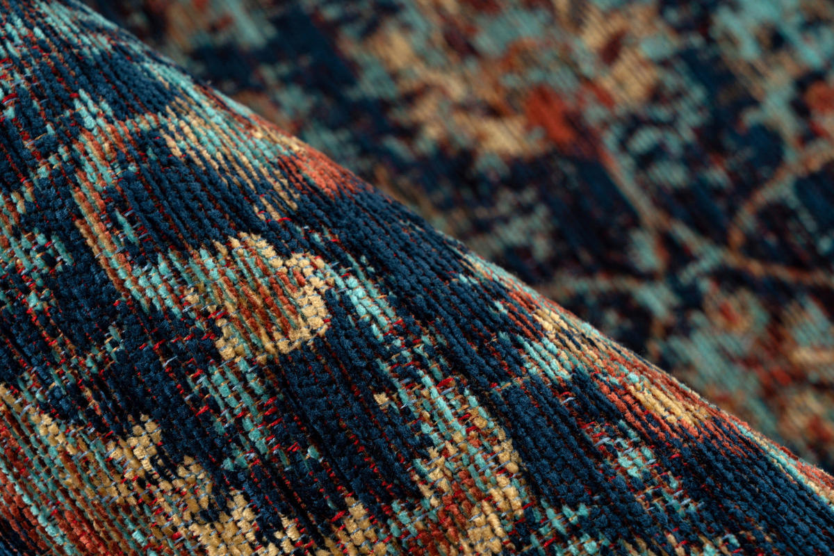360Living Teppich Charme blau B/L: ca. 80x150 cm Charme - blau/multicolor (80,00/150,00cm) - 360Living