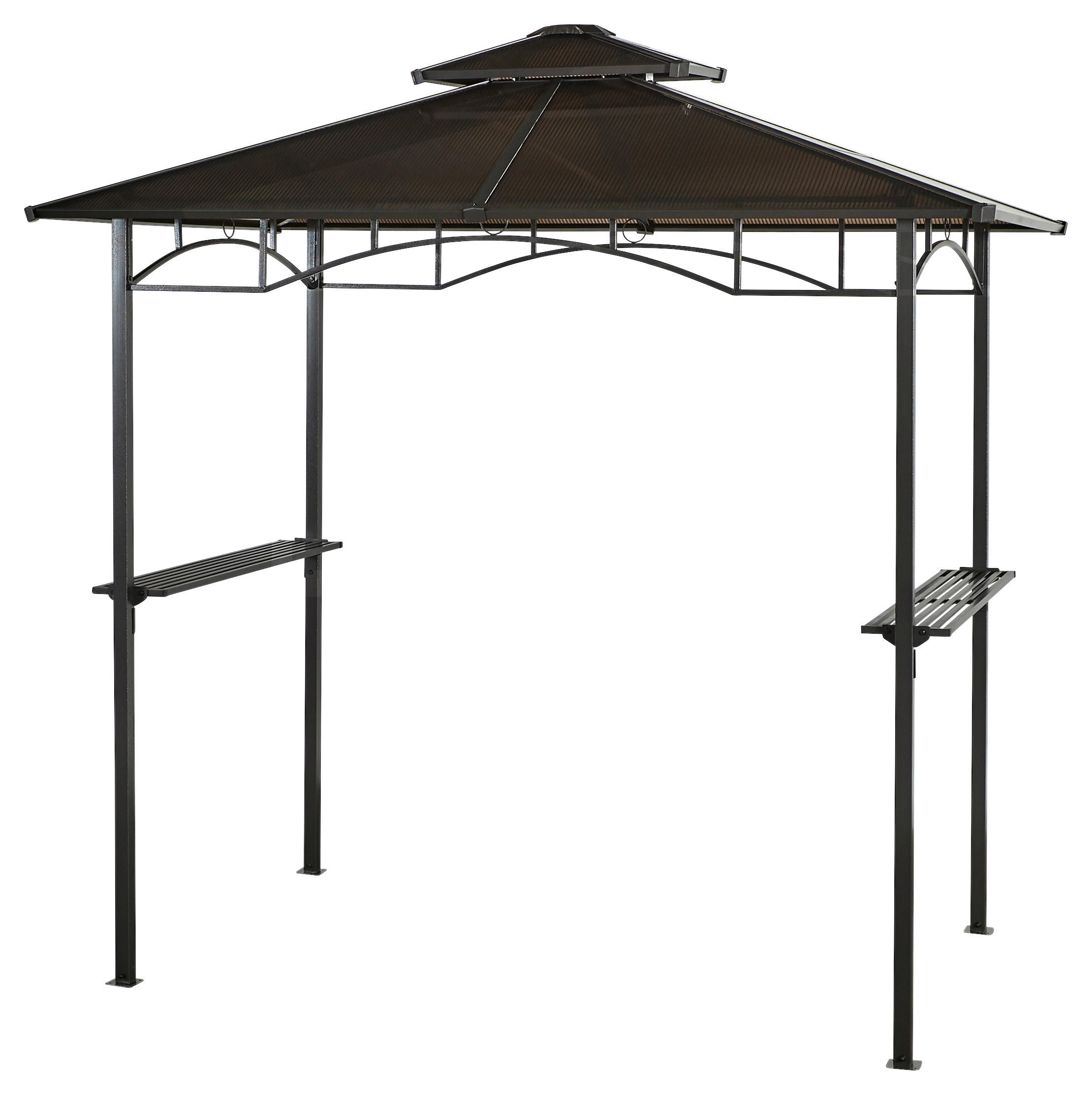 Grasekamp Grill-Pavillon BBQ Hardtop braun Alu B/H/L: ca. 240x245x150 cm BBQ Hardtop - braun (150,00/240,00/245,00cm) - Grasekamp