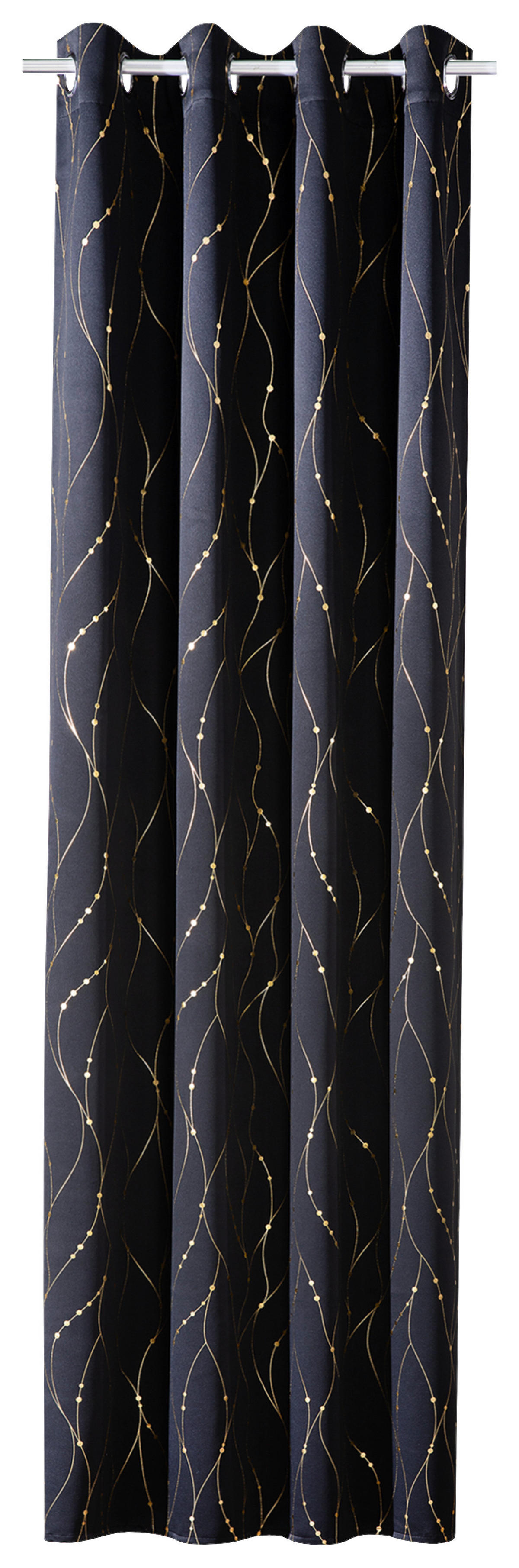 Verdunklungsvorhang Napoli schwarz B/L: ca. 135x245 cm Napoli - schwarz (135,00/245,00cm)