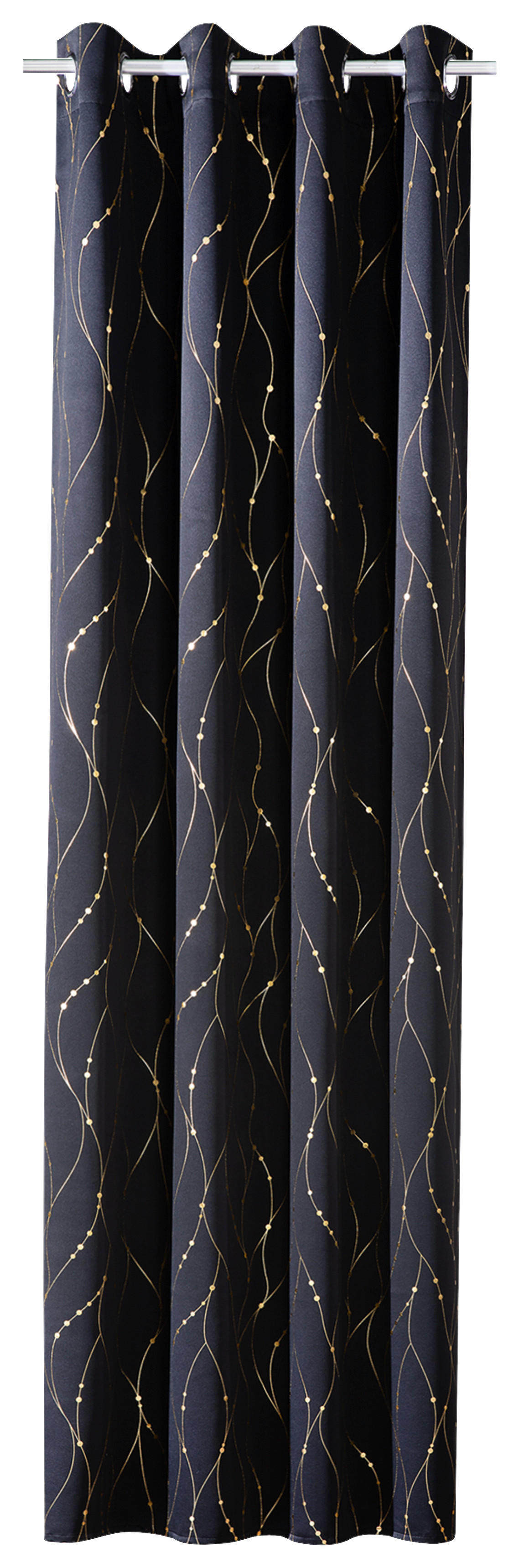 Thumbnail - Verdunklungsvorhang Napoli schwarz B/L: ca. 135x245 cm