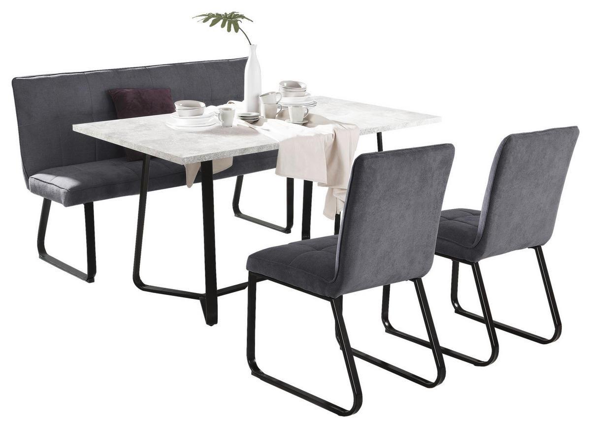 Bank TALEA dunkelgrau schwarz B/H/T: ca. 140x92x59 cm TALEA - schwarz/dunkelgrau (140,00/92,00/59,00cm) - byLIVING