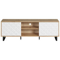 TV-Lowboard Aventura weiß matt Eiche Artisan Nachbildung B/H/T: ca. 154x52x40 cm Aventura - Eiche/weiß (154,00/52,00/40,00cm) - Trendteam