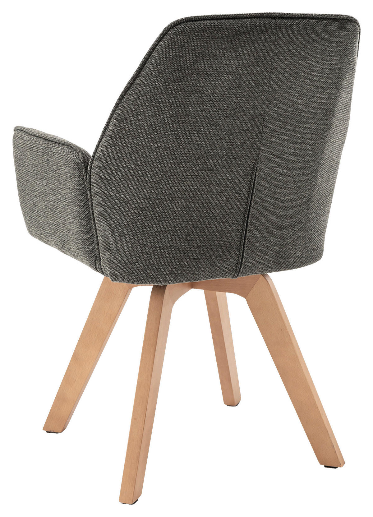 Stuhl TONY Eiche anthrazit Holz Stoff B/H/T: ca. 57x89x61 cm TONY - Eiche/anthrazit (57,00/89,00/61,00cm) - byLIVING