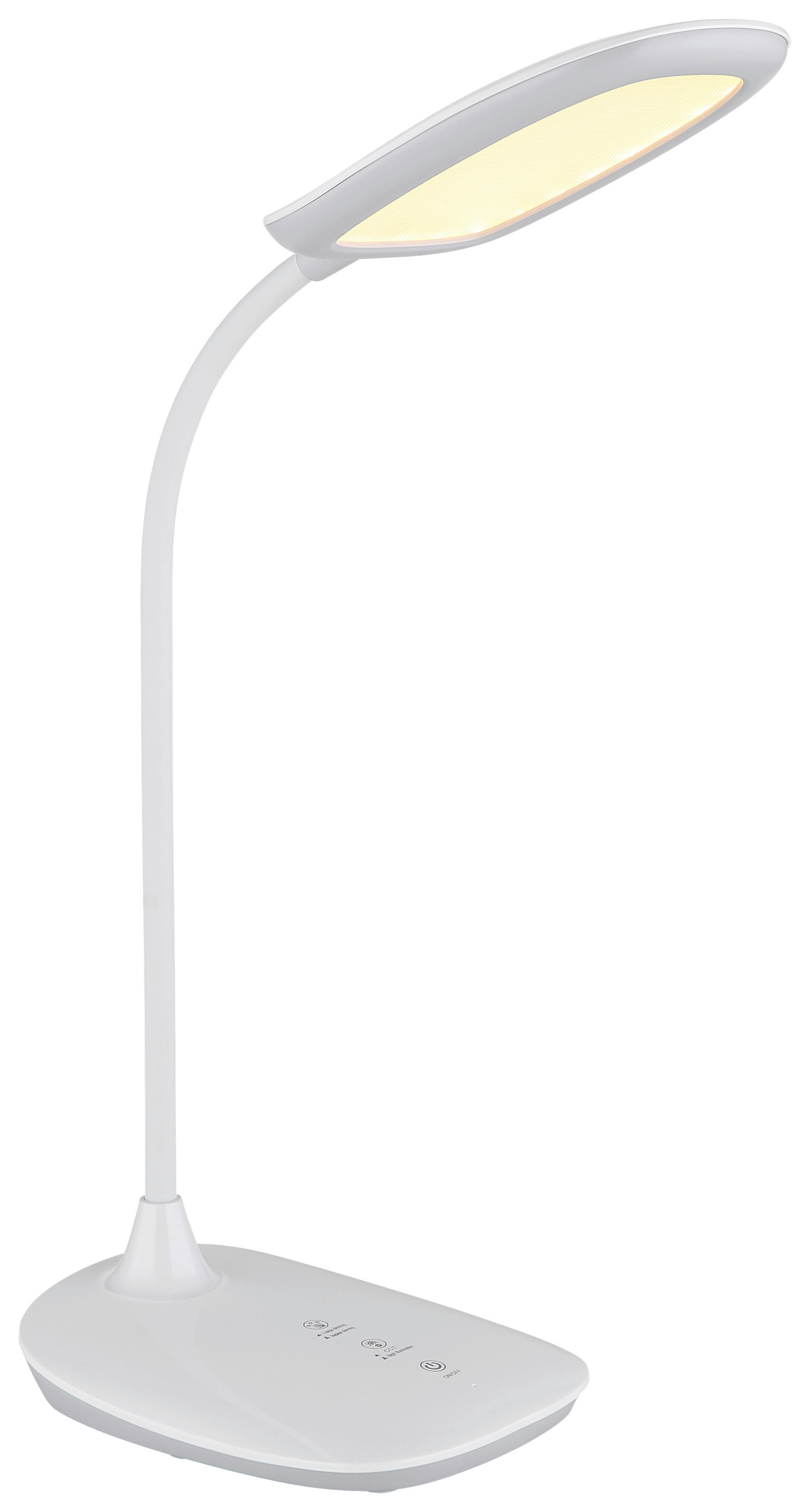 GLOBO LED-Tischleuchte weiß Silikon Kunststoff B/H/T: ca. 13,6x40x28 cm BOTAL - weiß (13,60/40,00/28,00cm) - GLOBO