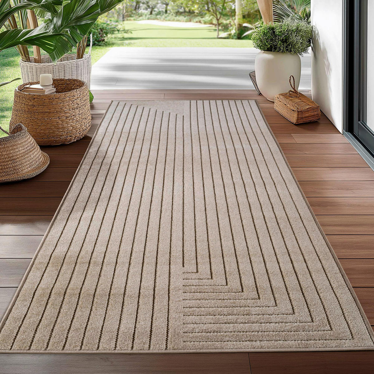 Ayyildiz In-/Outdoor-Teppich NOVA beige B/L: ca. 80x250 cm NOVA - beige (80,00/250,00cm) - Ayyildiz