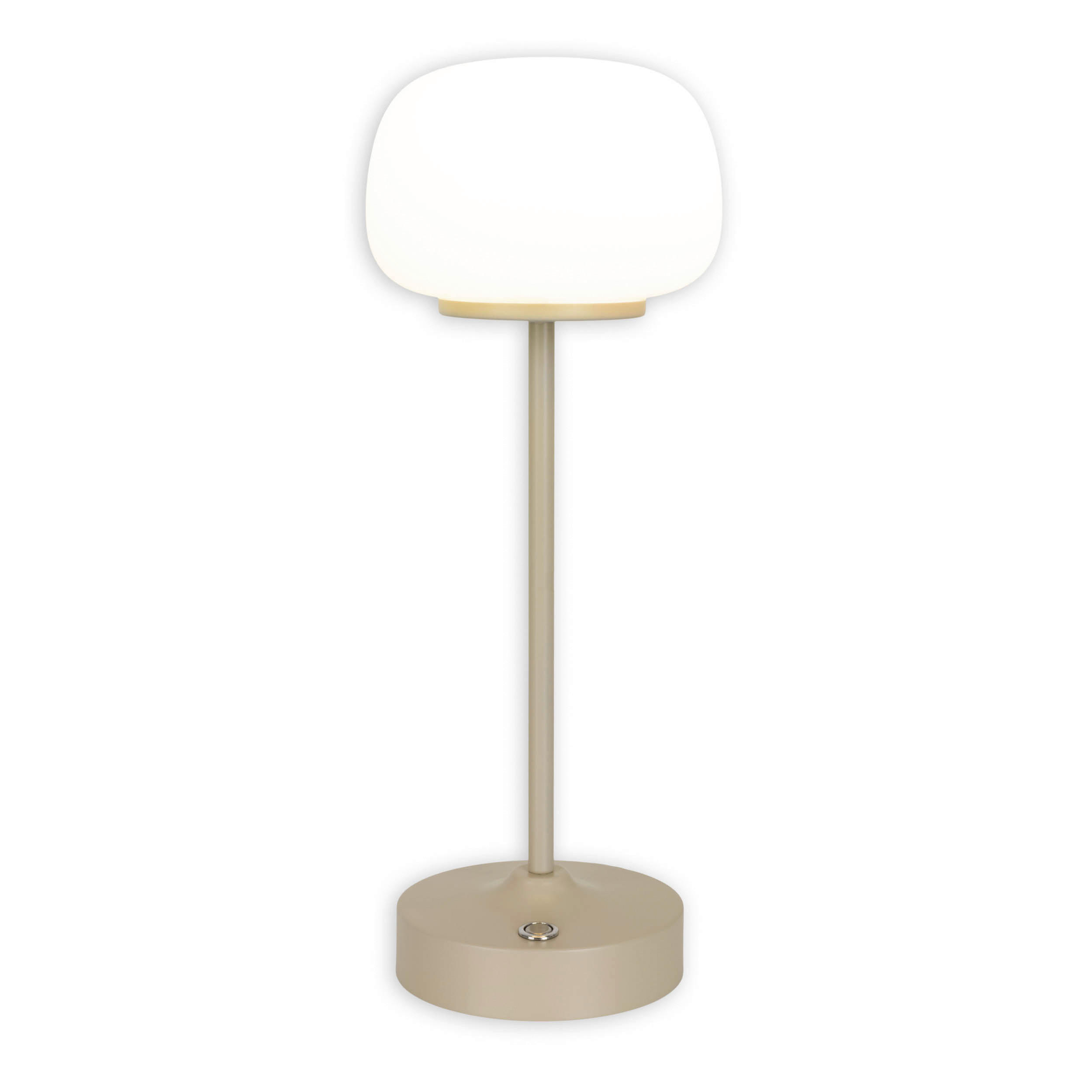 Näve Leuchten LED-Tischleuchte beige Metall Glas B/H/T/D: ca. 10,5x30x10,5x10,5 cm