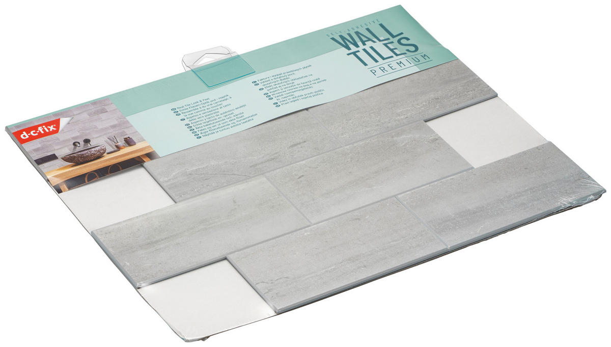 Wandfliesen grau B/L: ca. 30,5x30,5 cm Wandfliese_d-c-fix_selbstklebend - grau (30,50/30,50cm)
