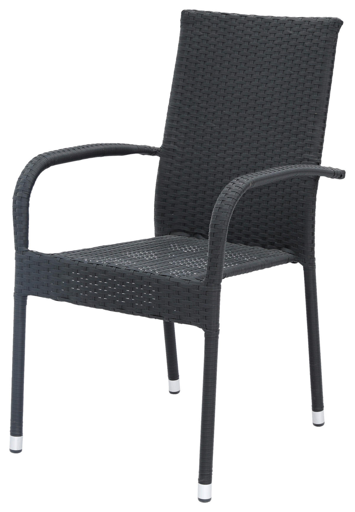 POCOline Gartenstuhl Palermo schwarz Polyrattan B/H/L: ca. 63x94x55 cm Palermo - schwarz (55,00/63,00/94,00cm) - POCOline