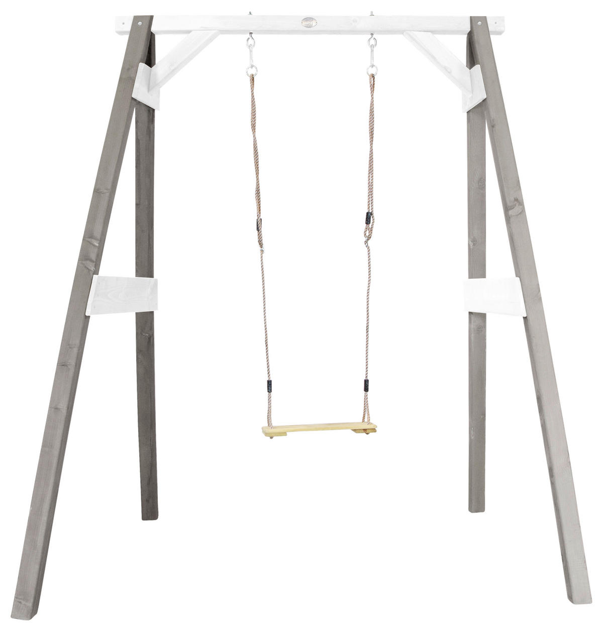 AXI Einzelschaukel grau B/H/L: ca. 181x207x160 cm Einzelschaukel - weiß/grau (160,00/181,00/207,00cm) - AXI