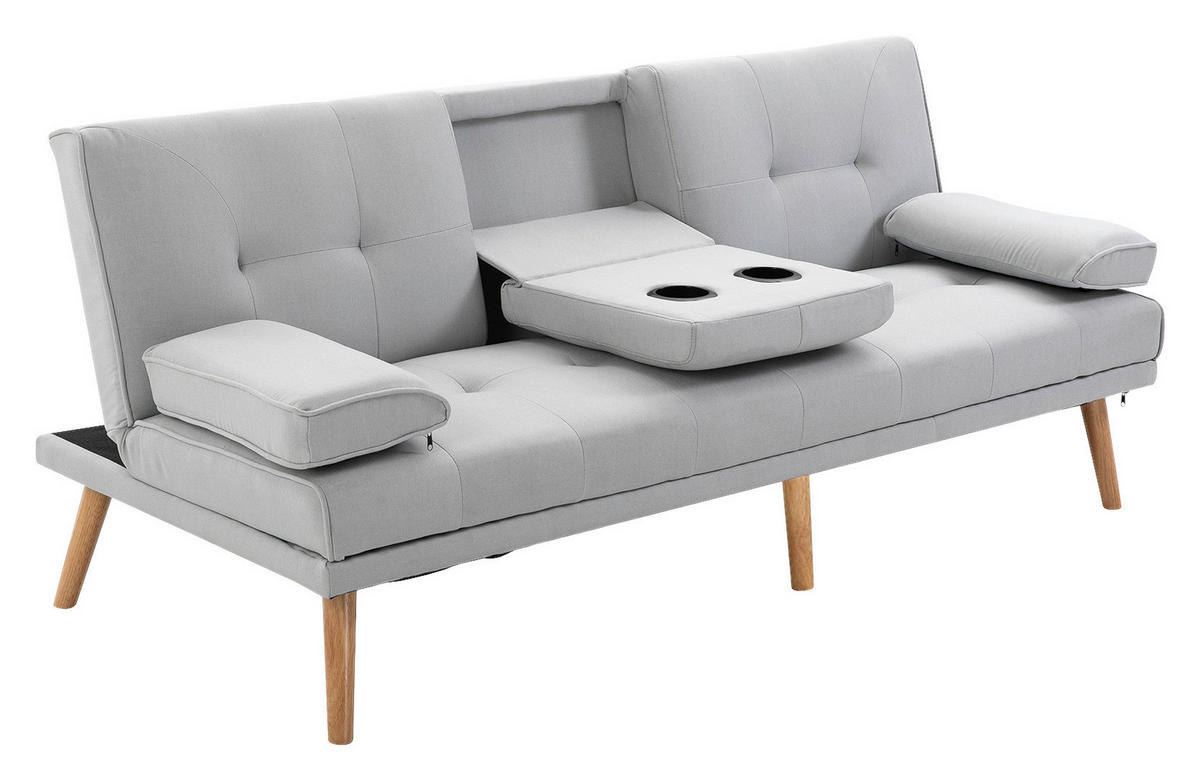 Schlafsofa 833-663 hellgrau B/H/T: ca. 181x78x77 cm 833-663 - hellgrau (181,00/78,00/77,00cm) - HOMCOM