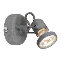 SPOT Light Spot 2727132 Beton Metall B/H/T: ca. 11x13x8 cm GU10 1 Brennstellen Concreto - Beton (11,00/13,00/8,00cm) - SPOT Light