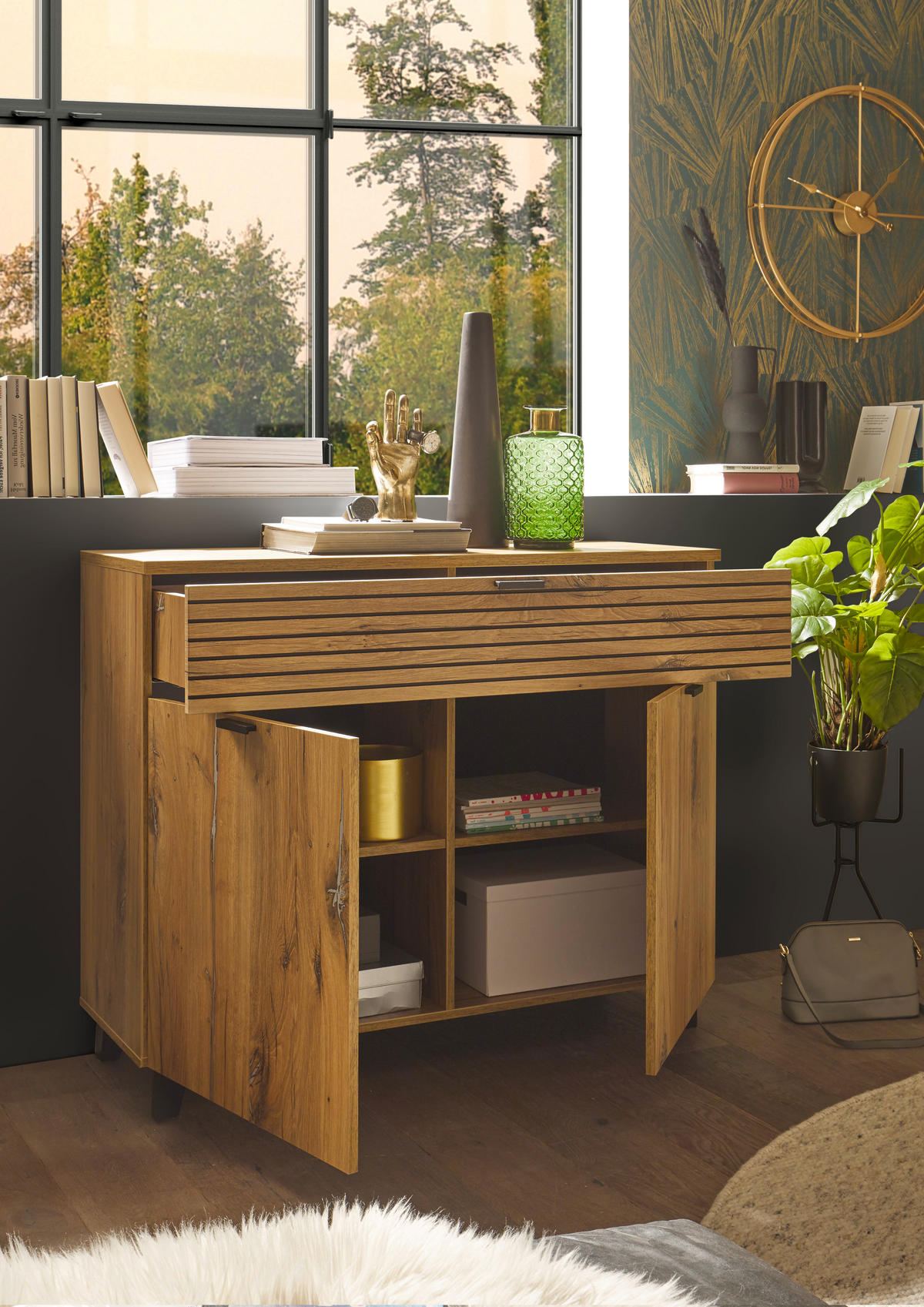 Kommode Trattino Oak B/H/T: ca. 111x91x40 cm Trattino - Oak (111,00/91,00/40,00cm)