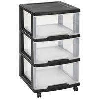 Curver Schubladenturm transparent B/H/L: ca. 39x64,5x37 cm Schubladenturm_Essentials - schwarz/transparent (37,00/39,00/64,50cm) - Curver
