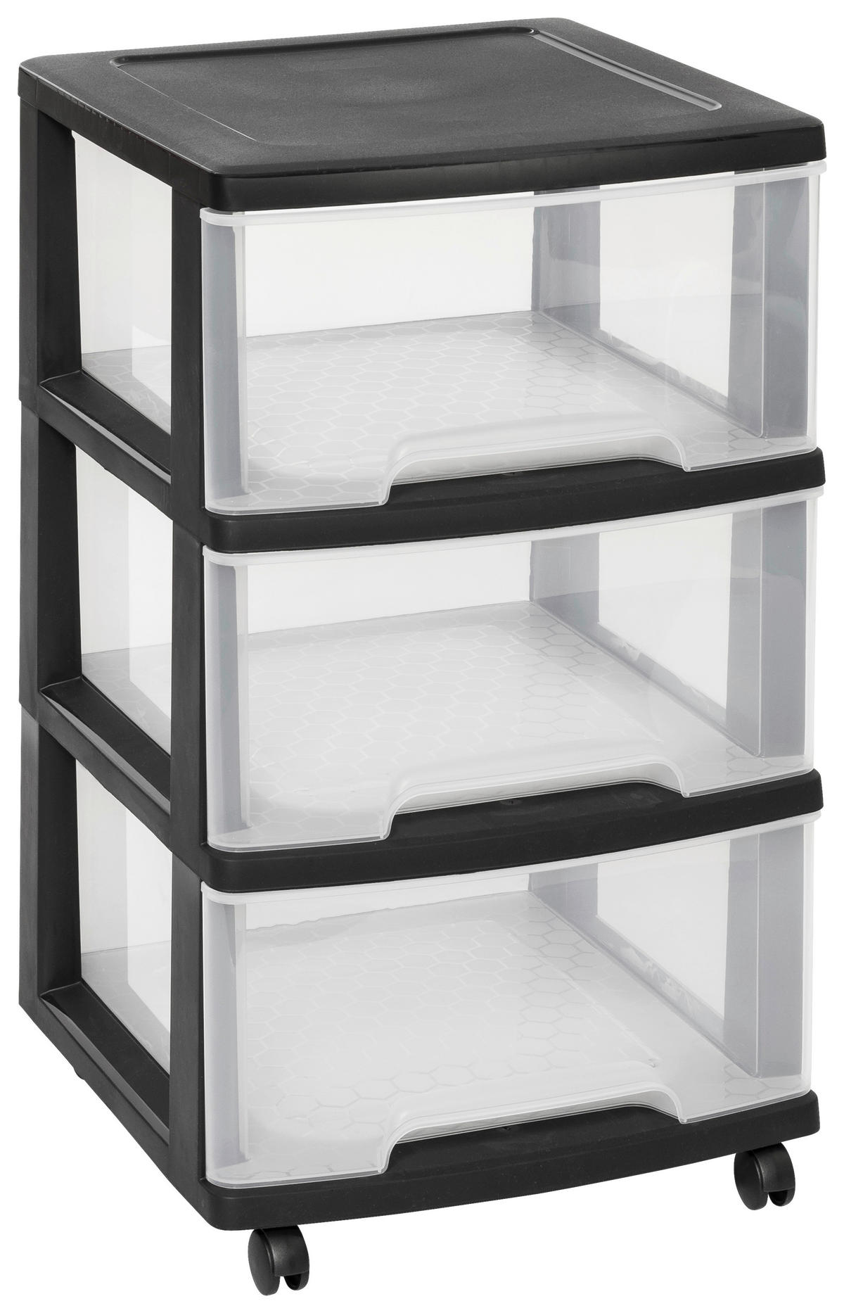 Curver Schubladenturm transparent B/H/L: ca. 39x64,5x37 cm Schubladenturm_Essentials - schwarz/transparent (37,00/39,00/64,50cm) - Curver