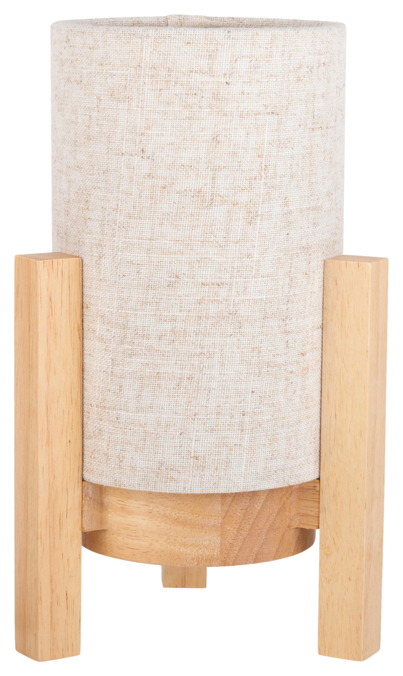 Näve Leuchten Tischleuchte 5305227 natur Holz Textil B/H/T: ca. 16,2x25x16,2 cm null 1 Brennstellen Madita - natur (16,20/25,00/16,20cm) - Näve Leuchten