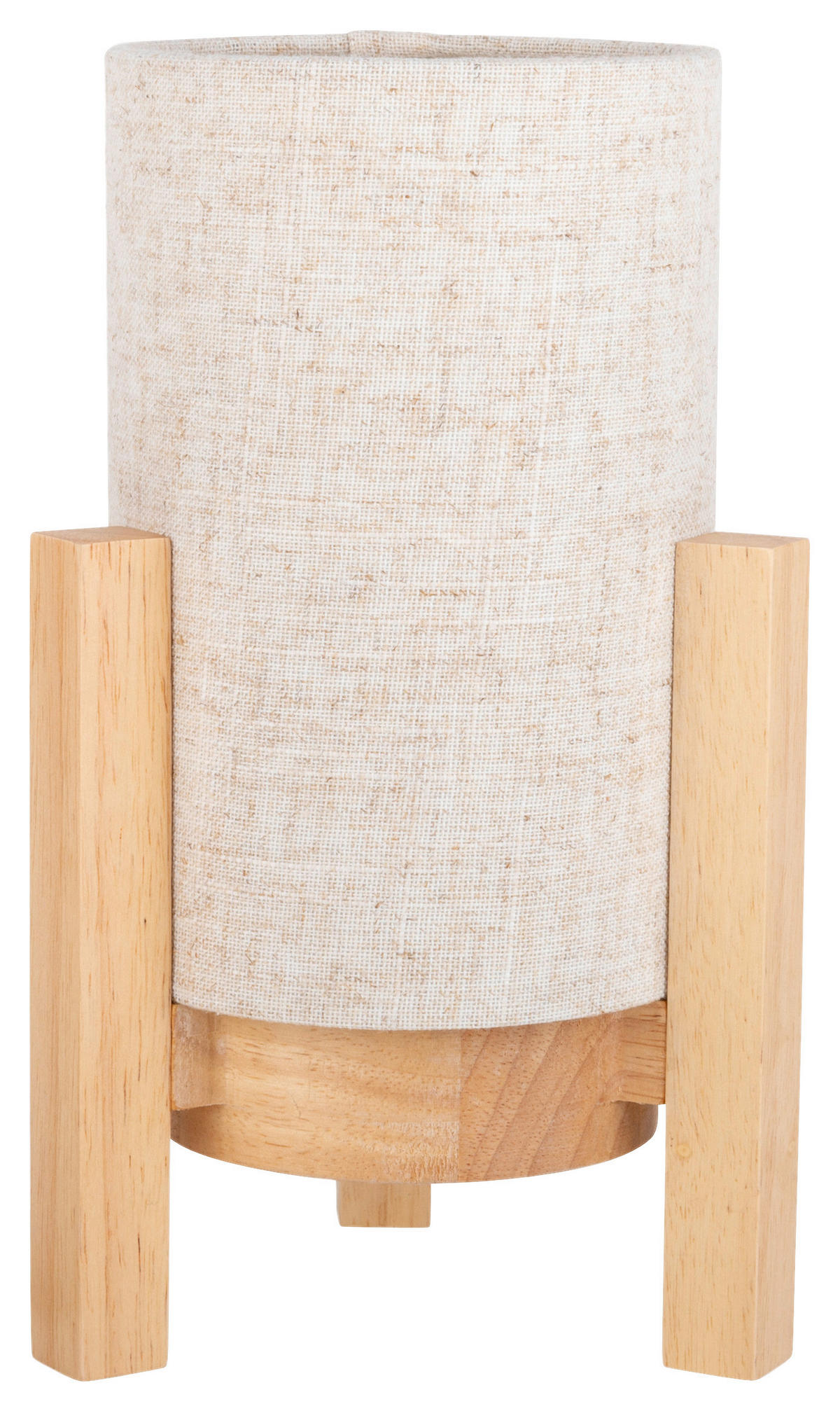 Näve Leuchten Tischleuchte 5305227 natur Holz Textil B/H/T: ca. 16,2x25x16,2 cm null 1 Brennstellen Madita - natur (16,20/25,00/16,20cm) - Näve Leuchten