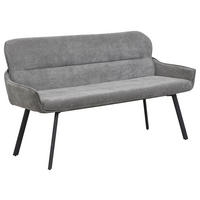 Sitzbank RICO schwarz grau Stoff Metall B/H/T: ca. 140x90x62 cm RICO - schwarz/grau (140,00/90,00/62,00cm) - byLIVING