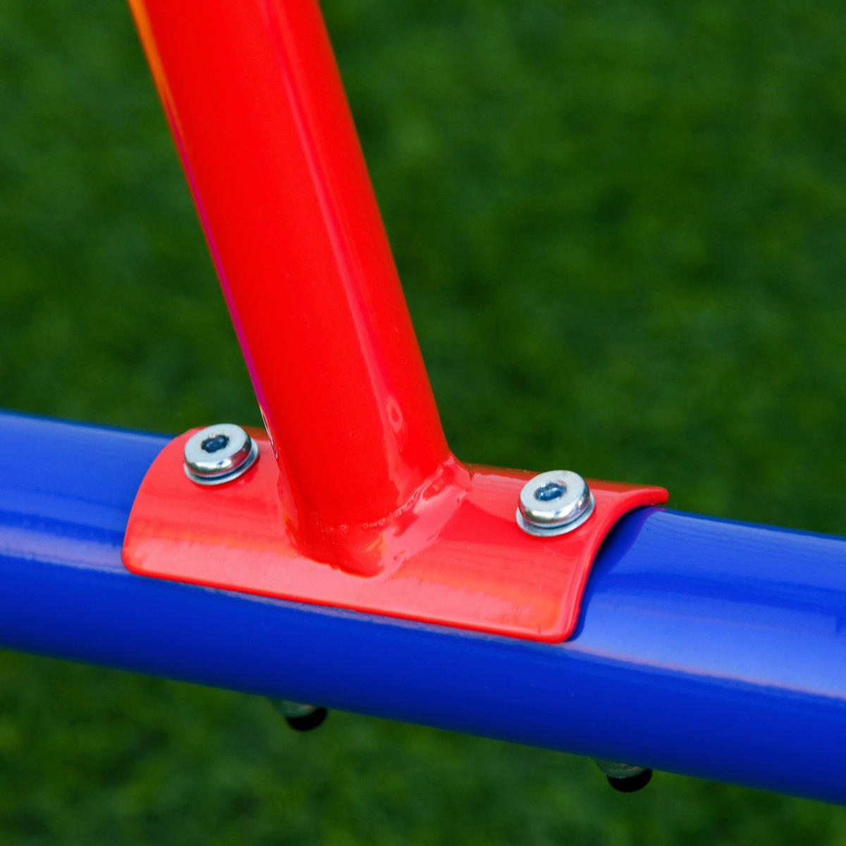 Outsunny Schaukel blau B/H/L: ca. 77x182x63 cm Schaukel - blau/gelb (63,00/77,00/182,00cm) - Outsunny