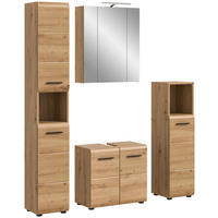 Badezimmer-Set Ice Artisan Oak Nachbildung B/H/T: ca. 150x185x46 cm Ice - (150,00/185,00/46,00cm) - xonox.home