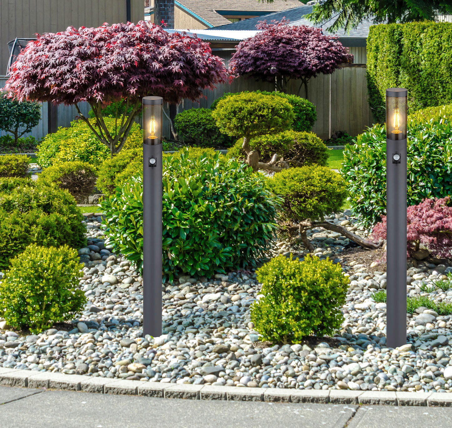 Außenleuchte anthrazit Rauch H/D: ca. 110x12,7 cm BOSTON - Rauch/anthrazit (12,70/110,00cm) - GLOBO