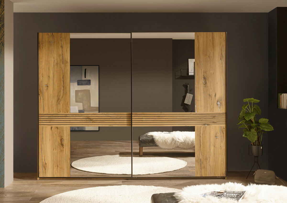 Schwebetürenschrank Trattino Oak B/H/T: ca. 270x210x61 cm Trattino - Oak (270,00/210,00/61,00cm)