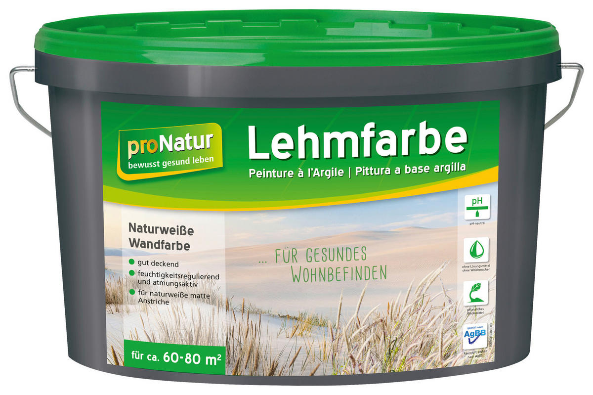 ProNatur Lehmfarbe weiß ca. 10 l Lehmfarbe_ProNatur - weiß (10,00l) - ProNatur
