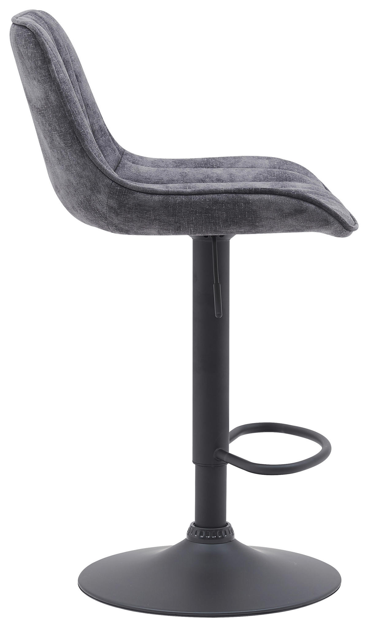 Barhocker Sabine anthrazit Microfaser B/H/T: ca. 44x88x54 cm Sabine - schwarz/anthrazit (44,00/88,00/54,00cm)