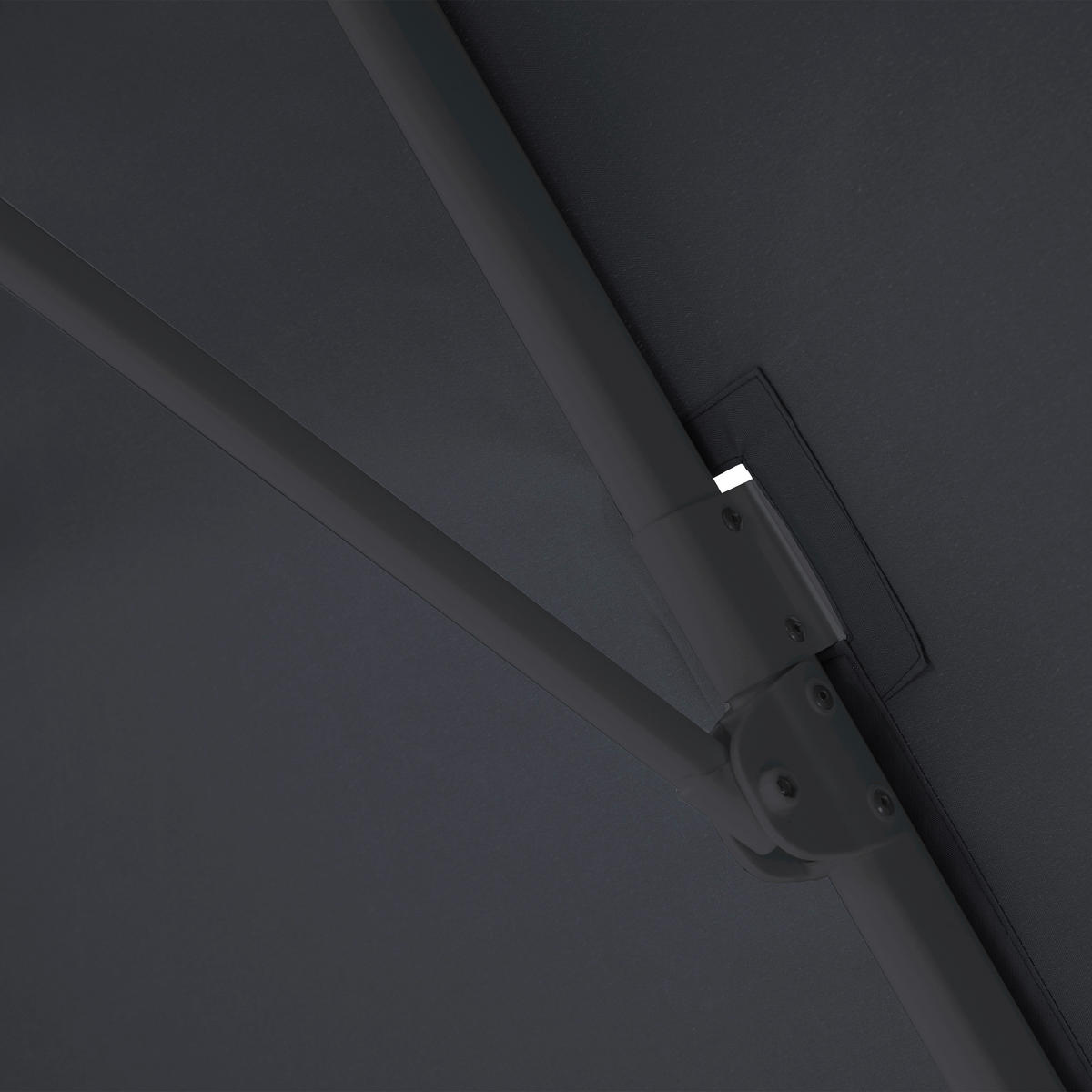 AXI Outdoor Living Ampelschirm Marisol grau Metall B/H/L: ca. 300x235x300 cm Marisol - anthrazit/grau (300,00/300,00/235,00cm) - AXI Outdoor Living
